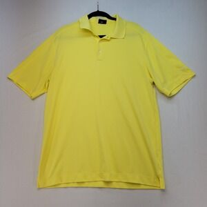 Nike Golf Polo Shirt Mens Large Yellow Athletic Nike FIT DRY 269269